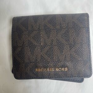 Michael Kors Dark Brown Textured Wallet